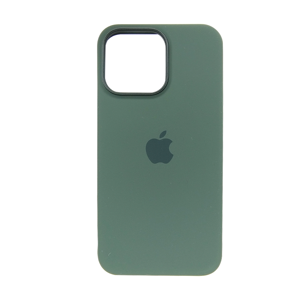 Estuche apple magsafe iphone 15 pro silicone  color verde musgo