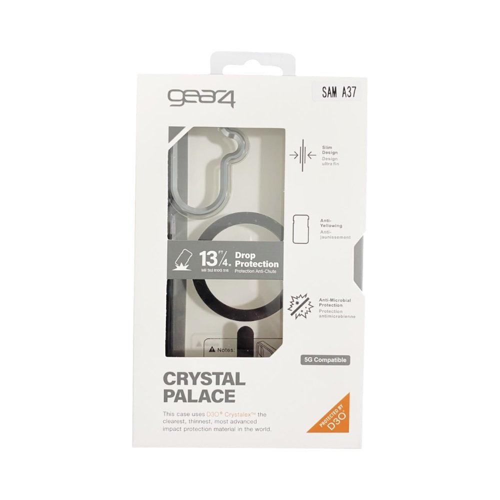 Estuche Gear Crystal Palace D30 10 Metros de Protección Samsung A37 color Negro