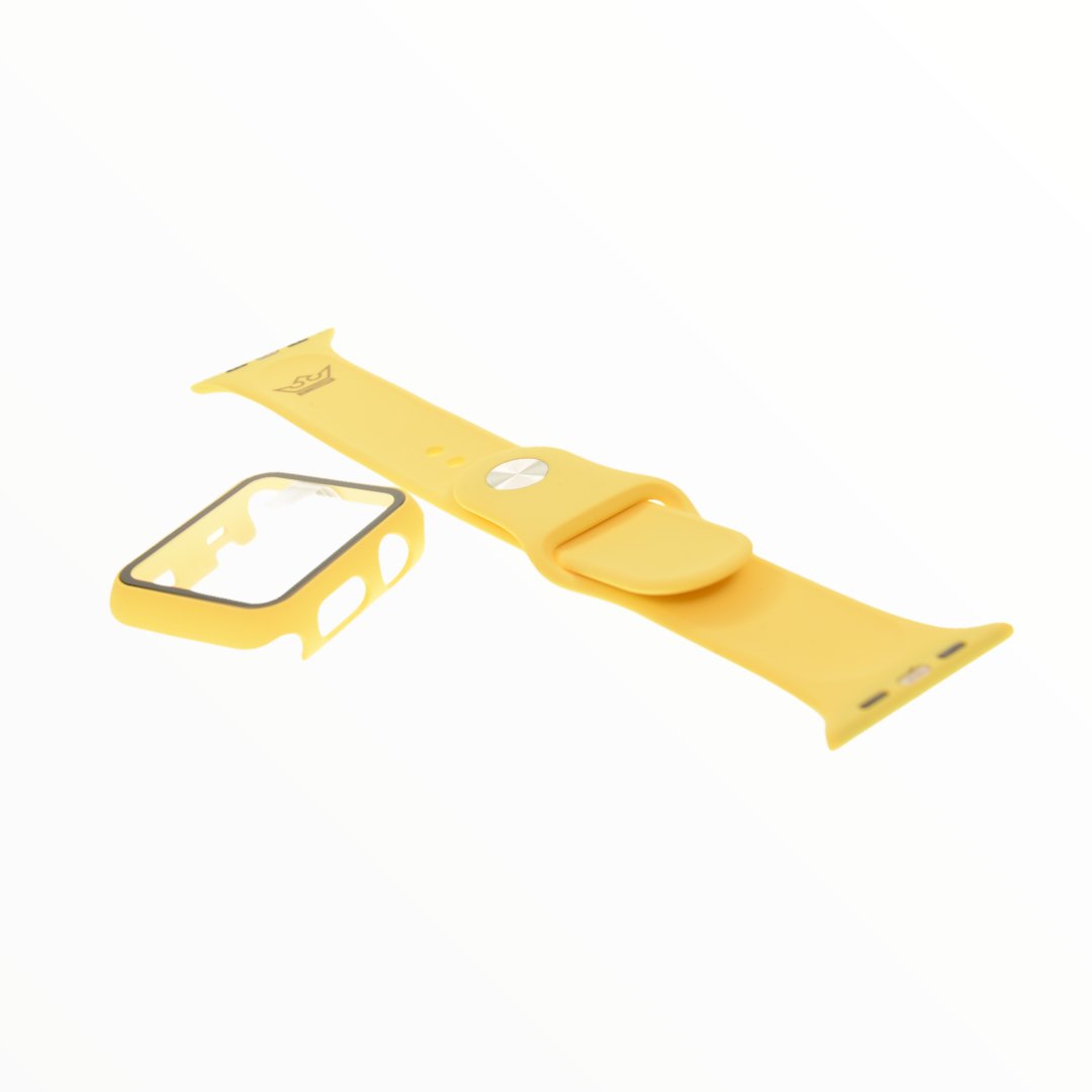 Accesorio el Rey Pulsera con Bumper y Protector de Pantalla Apple Watch 38 Mm Color Amarillo — foto 3