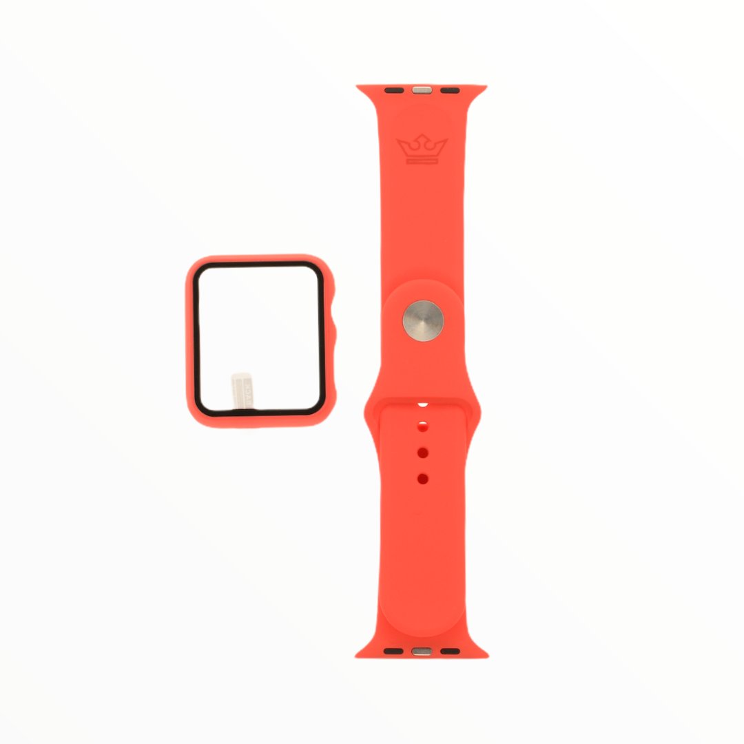 Accesorio el Rey Pulsera con Bumper y Protector de Pantalla Apple Watch 42 Mm Color Rojo — foto 2
