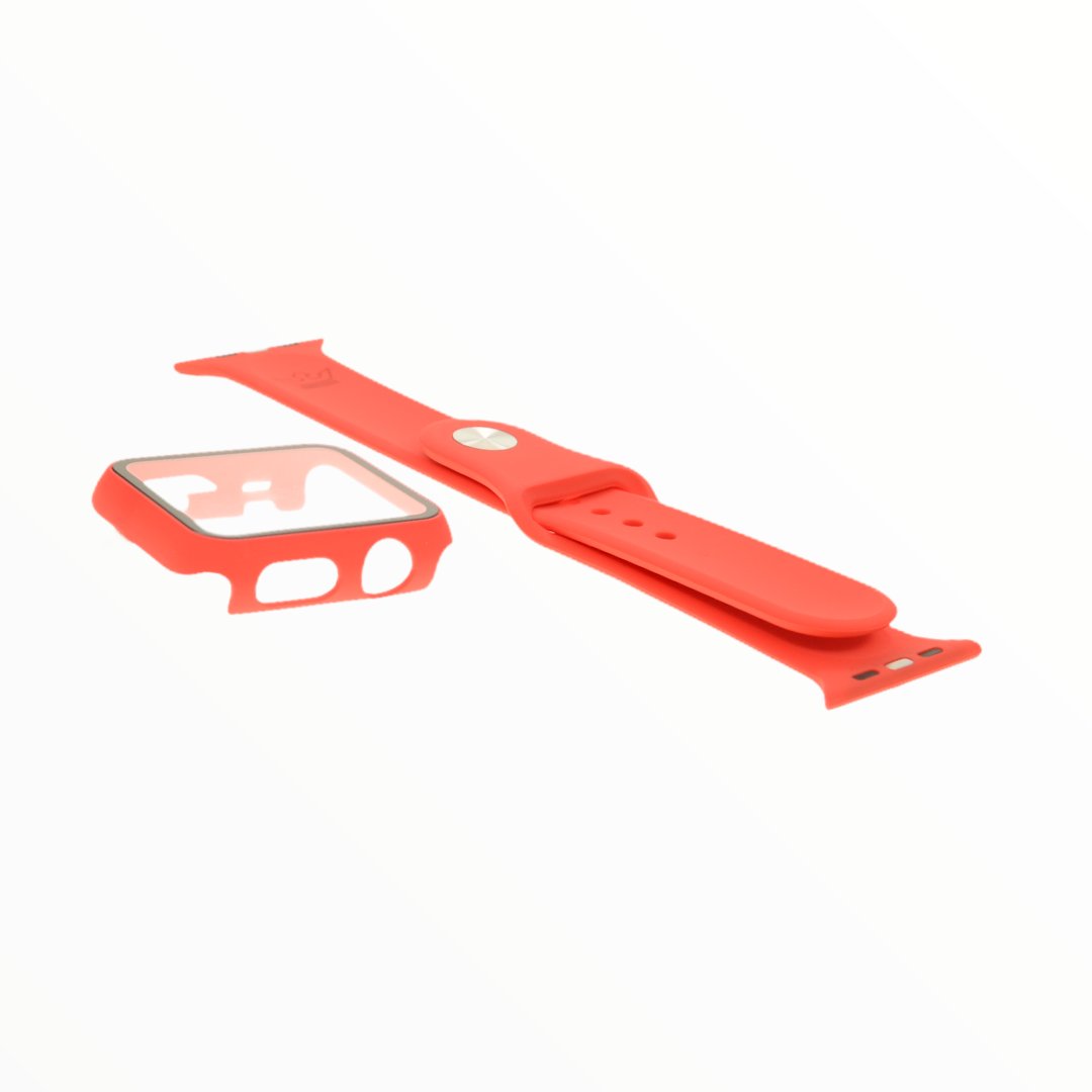 Accesorio el Rey Pulsera con Bumper y Protector de Pantalla Apple Watch 42 Mm Color Rojo — foto 3