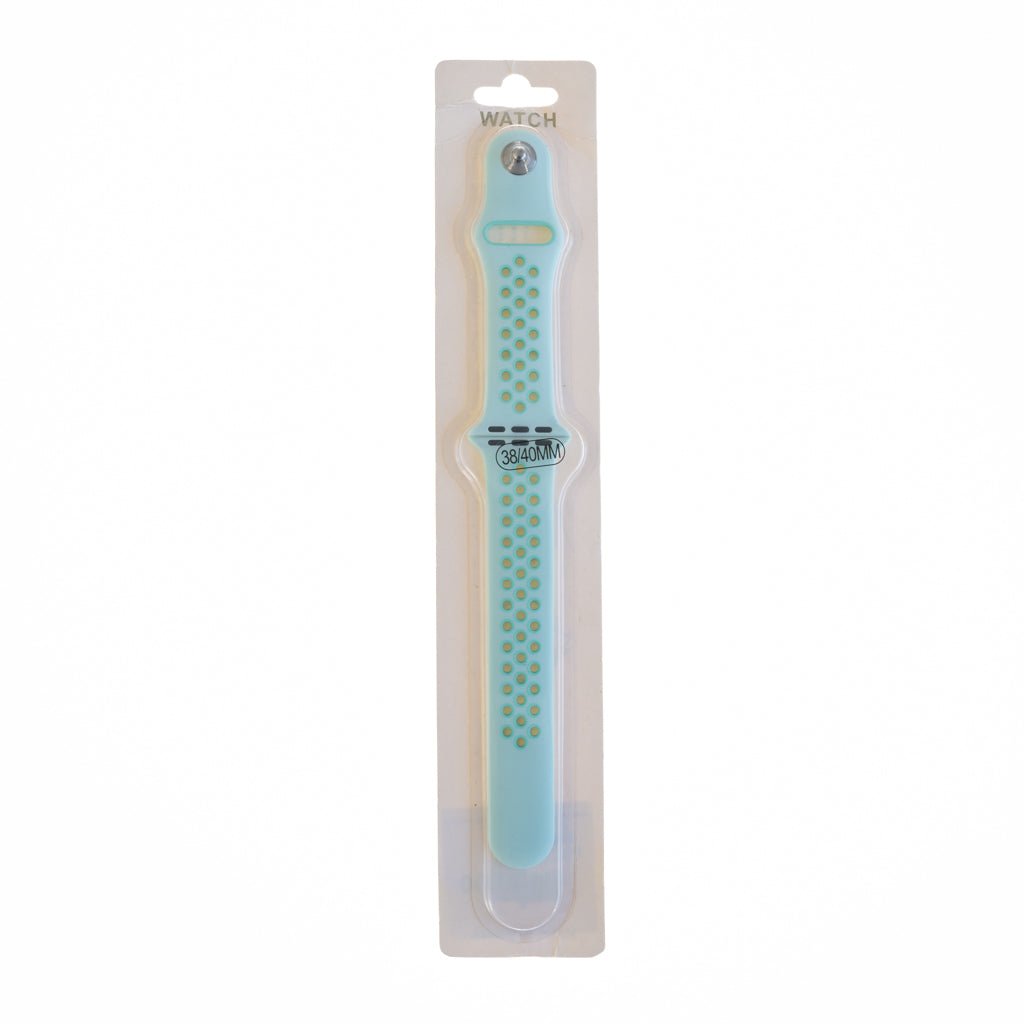 Accesorio El Rey Pulsera Tipo Nike Apple Watch 38 / 40 / 41 Mm Color Menta / Azul