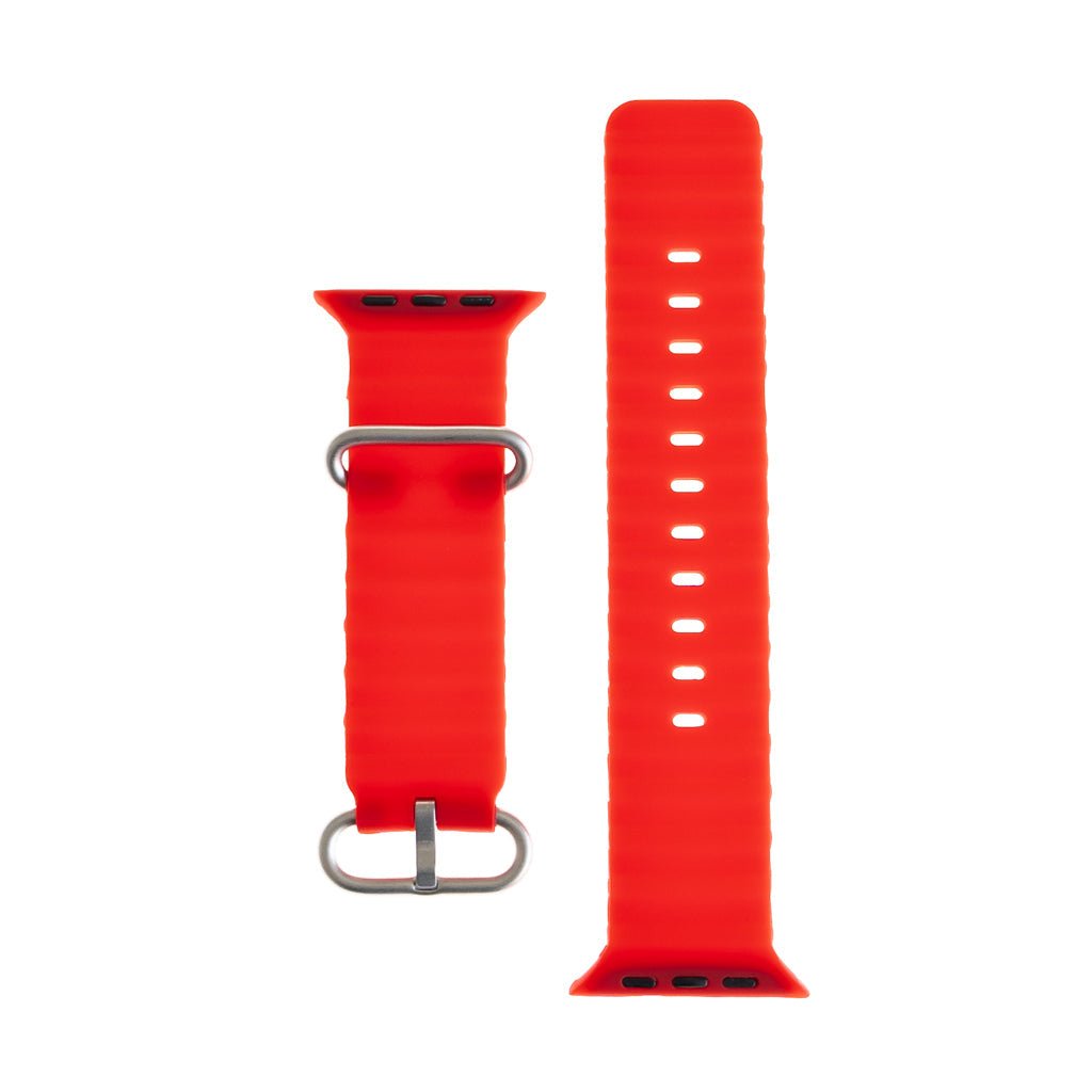 Accesorio el Rey Pulsera Silicon Ocean 42 / 44 / 49 Mm Rojo