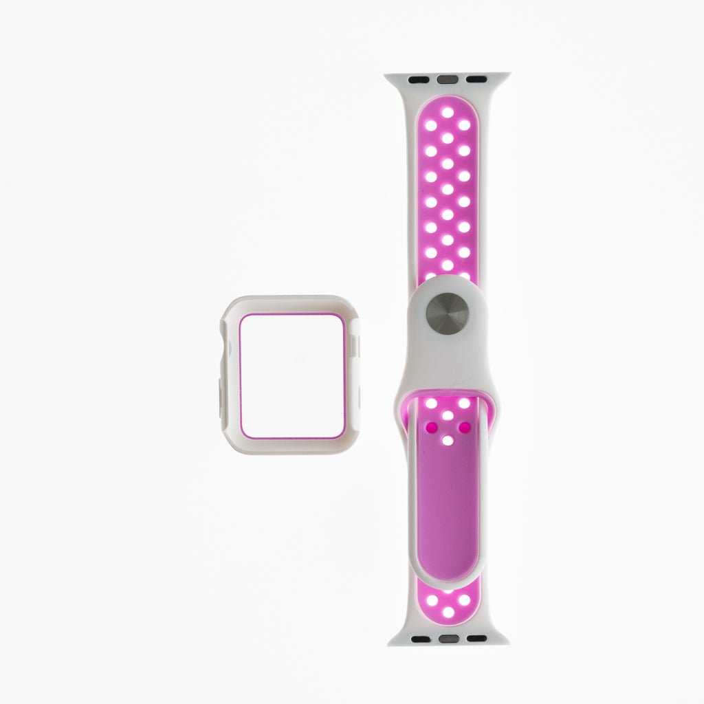 Accesorio Generico Pulsera Nike con Bumper Apple Watch 38 Mm Color Blanco / Fucsia — foto 3