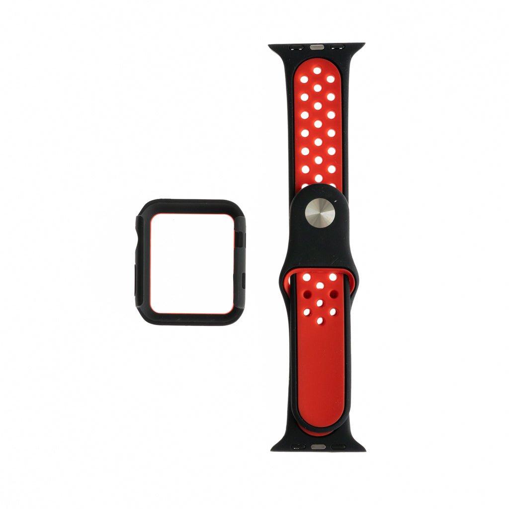 Accesorio Generico Pulsera Nike con Bumper Apple Watch 41 Mm Color Negro / Rojo — foto 2