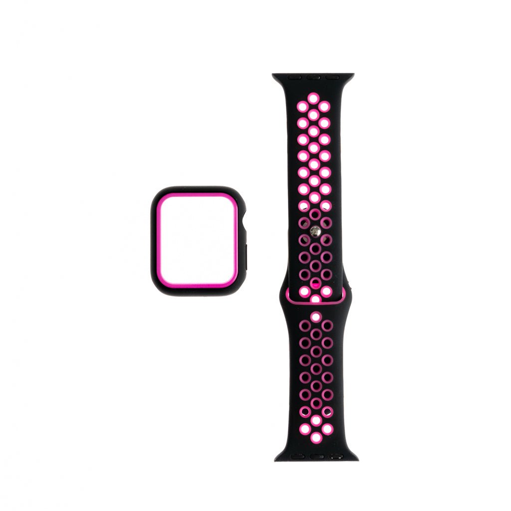 Accesorio Generico Pulsera Nike con Bumper Apple Watch 42 Mm Color Negro / Fucsia — foto 2