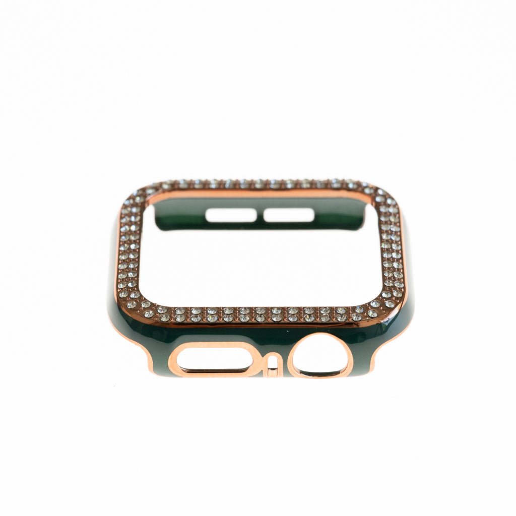 Accesorio Generico Pulsera con Bumper de Diamantes Apple Watch 45 Mm Color Verde Marfil — foto 4