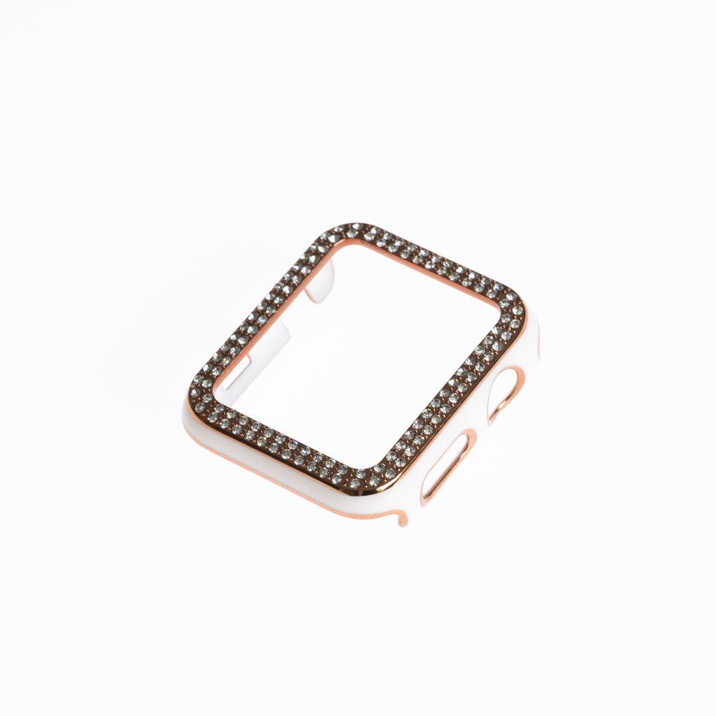 Pulseras Generico Tipo Reloj con Bumper de Diamantes 44 Mm Blanco — foto 3