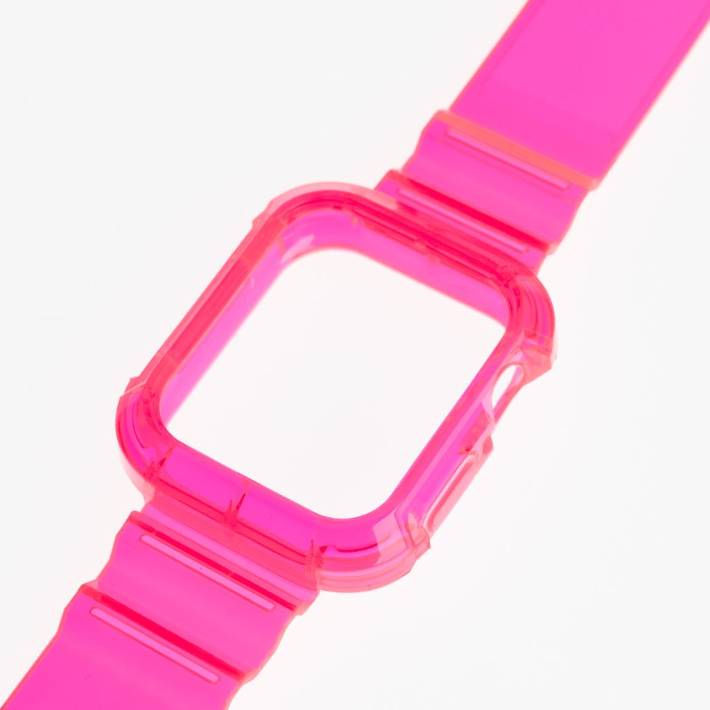Pulseras Generico + Bumper Rugged Clear 42 Mm Fucsia Neon — foto 2