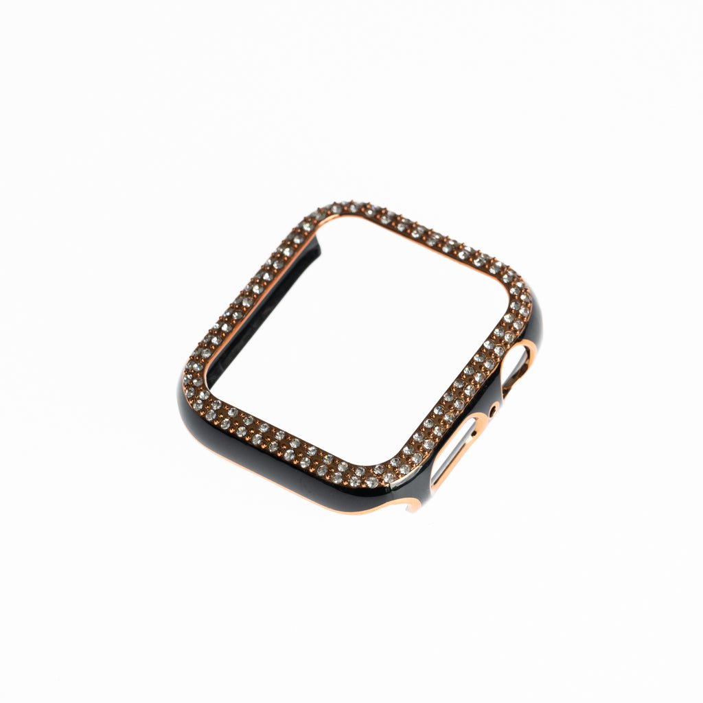 Pulseras Generico Tipo Reloj con Bumper de Diamantes 44 Mm Negro — foto 3