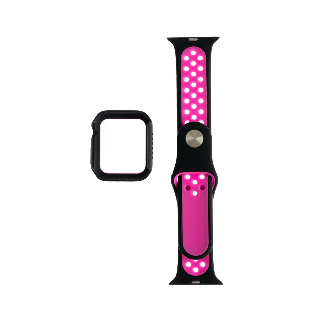Pulseras Generico Pulsera Nike + Bumper Negro / Fucsia 40 Mm — foto 2