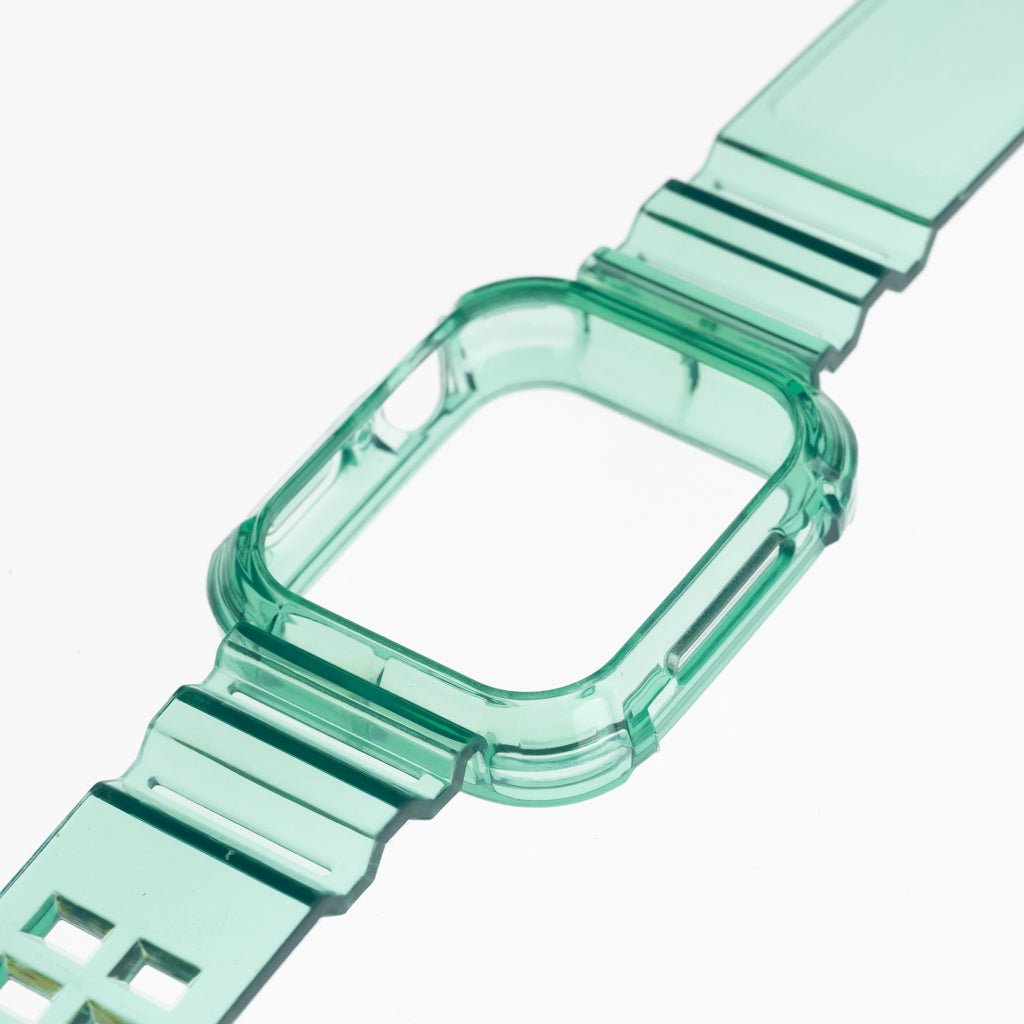 Pulseras Generico + Bumper Rugged Clear 44 Mm Verde — foto 3