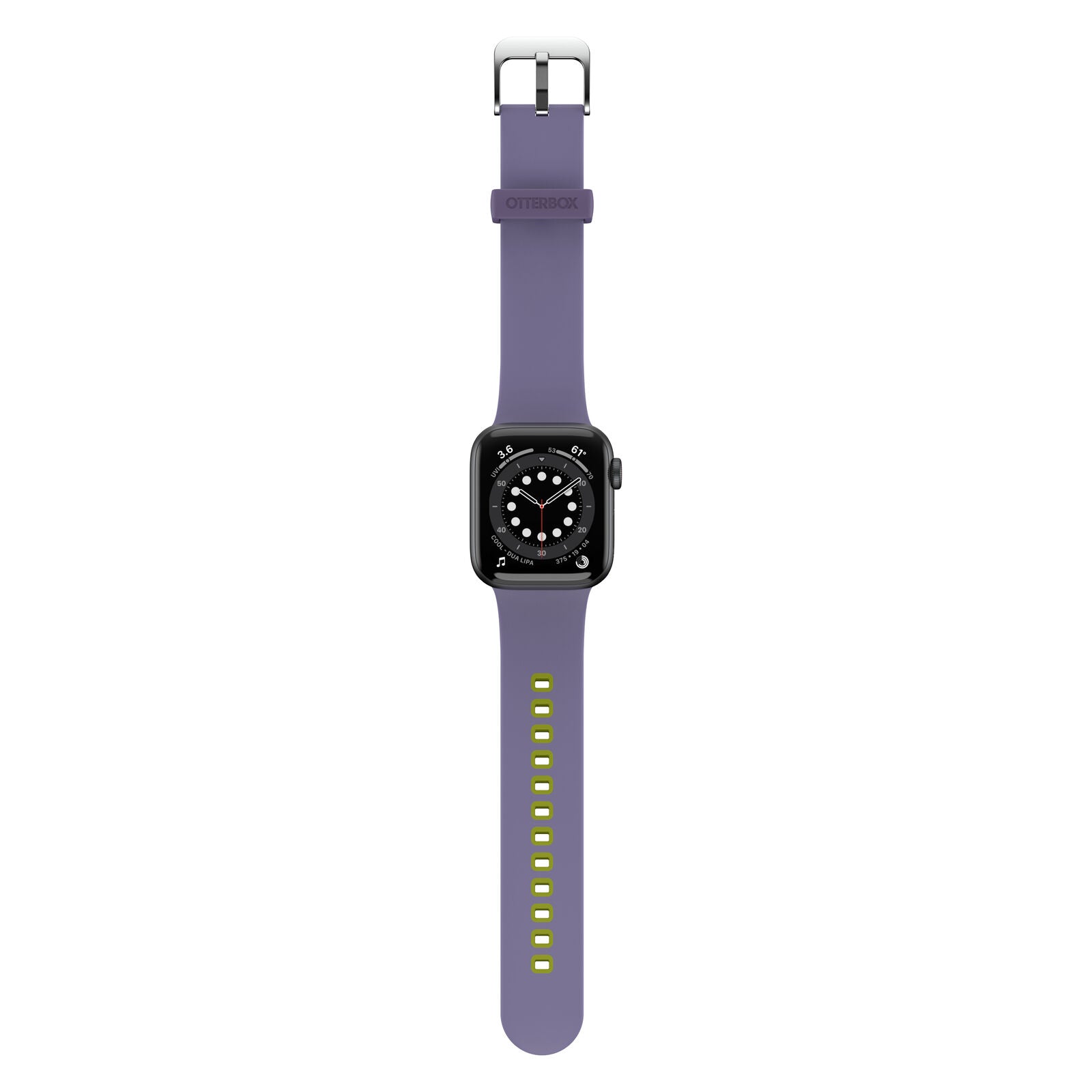 Accesorio OtterBox Pulsera Silicon All Day Band Apple Watch 42 / 44 / 45 Mm Color Lila / Verde Limon
