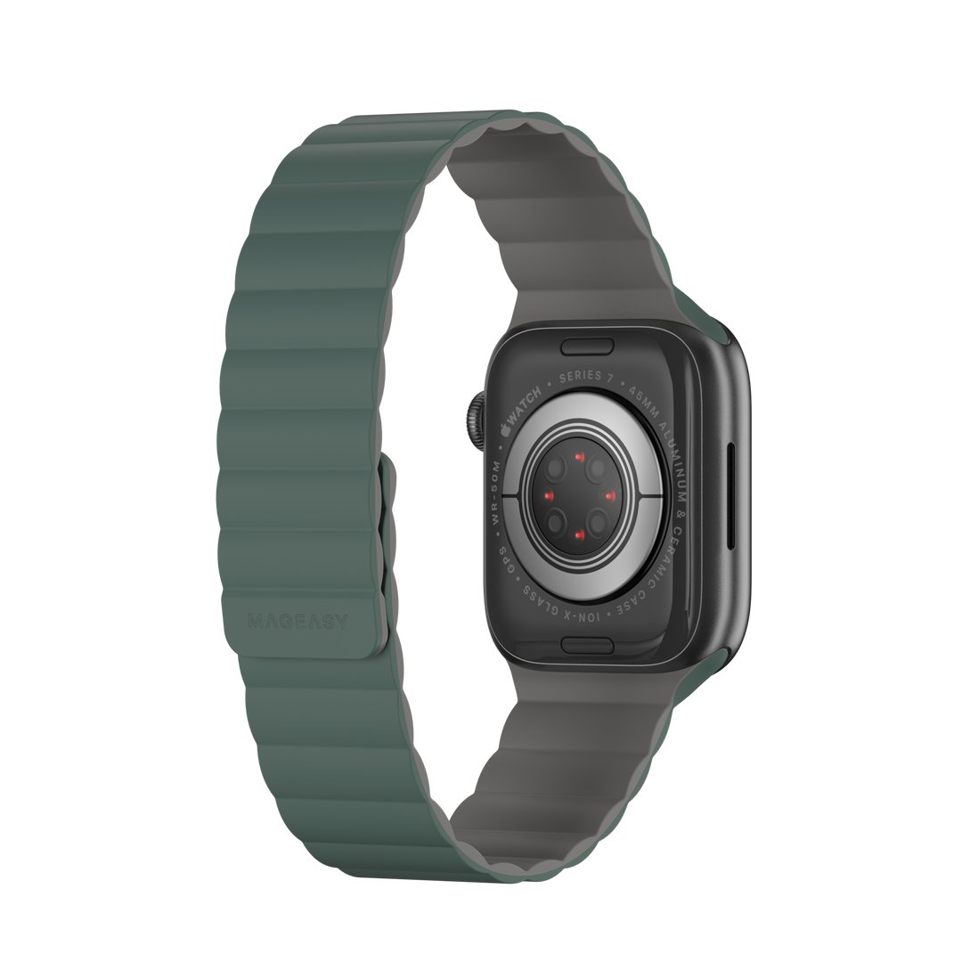 Accesorio MagEasy Pulsera Silicone Magnetic Apple Watch 38 / 40 / 41 Mm Verde Pino — foto 3