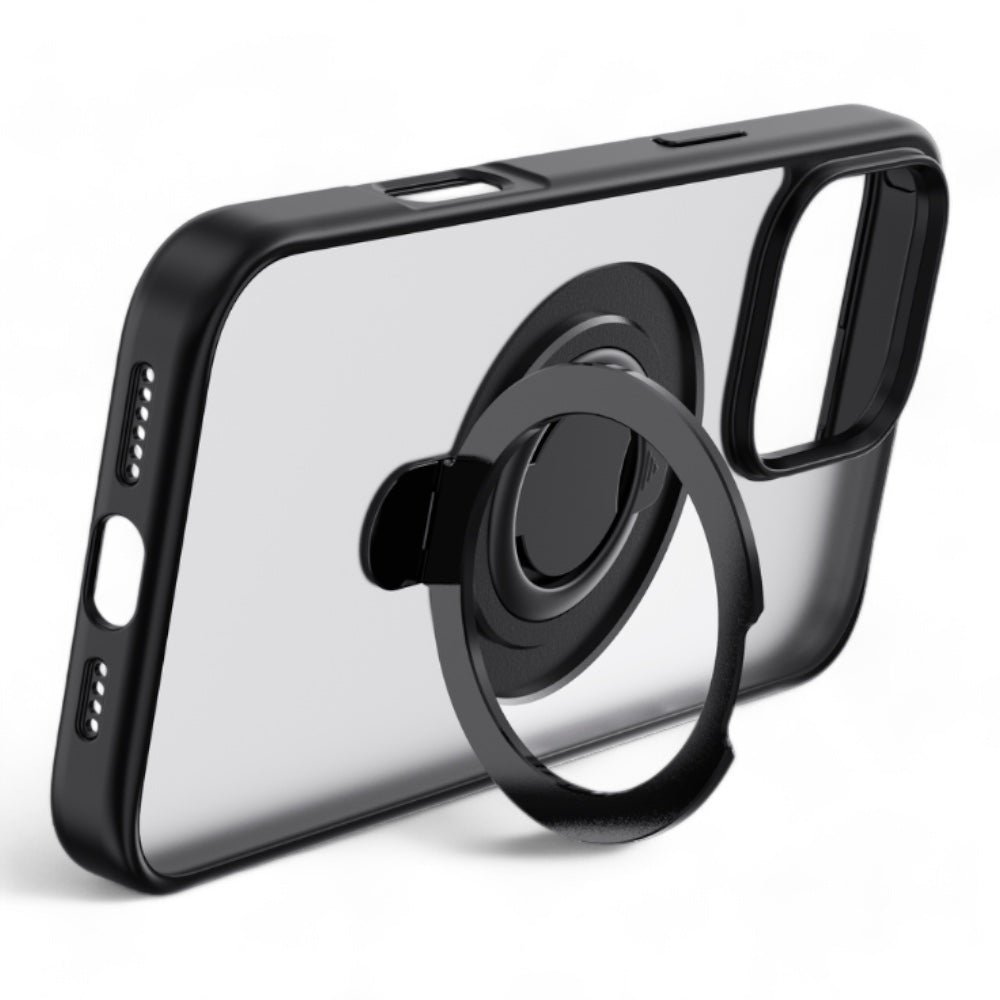 Estuche Devia MagSafe iPhone 16 Pro Delight Series Magnetic Case With Bracket Color Negro — foto 4