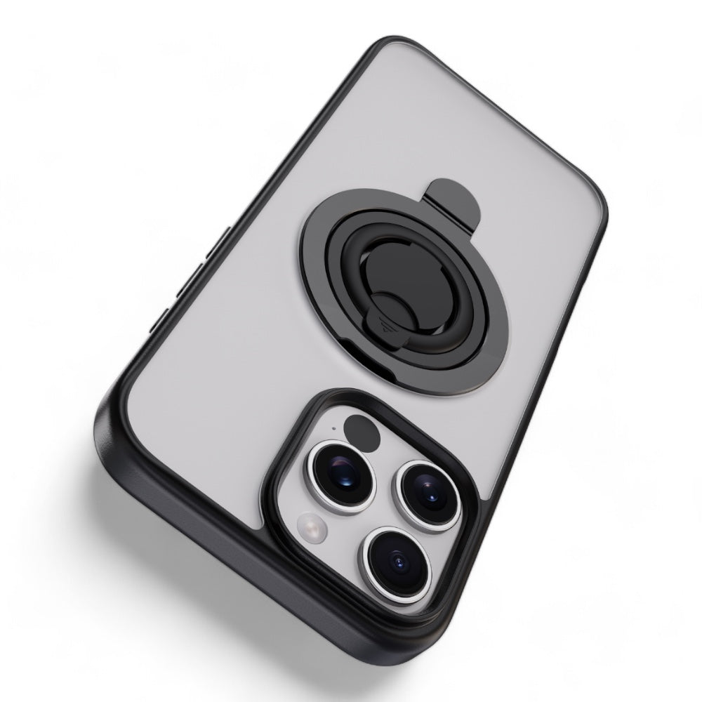Estuche Devia MagSafe iPhone 16 Pro Delight Series Magnetic Case With Bracket Color Negro — foto 5
