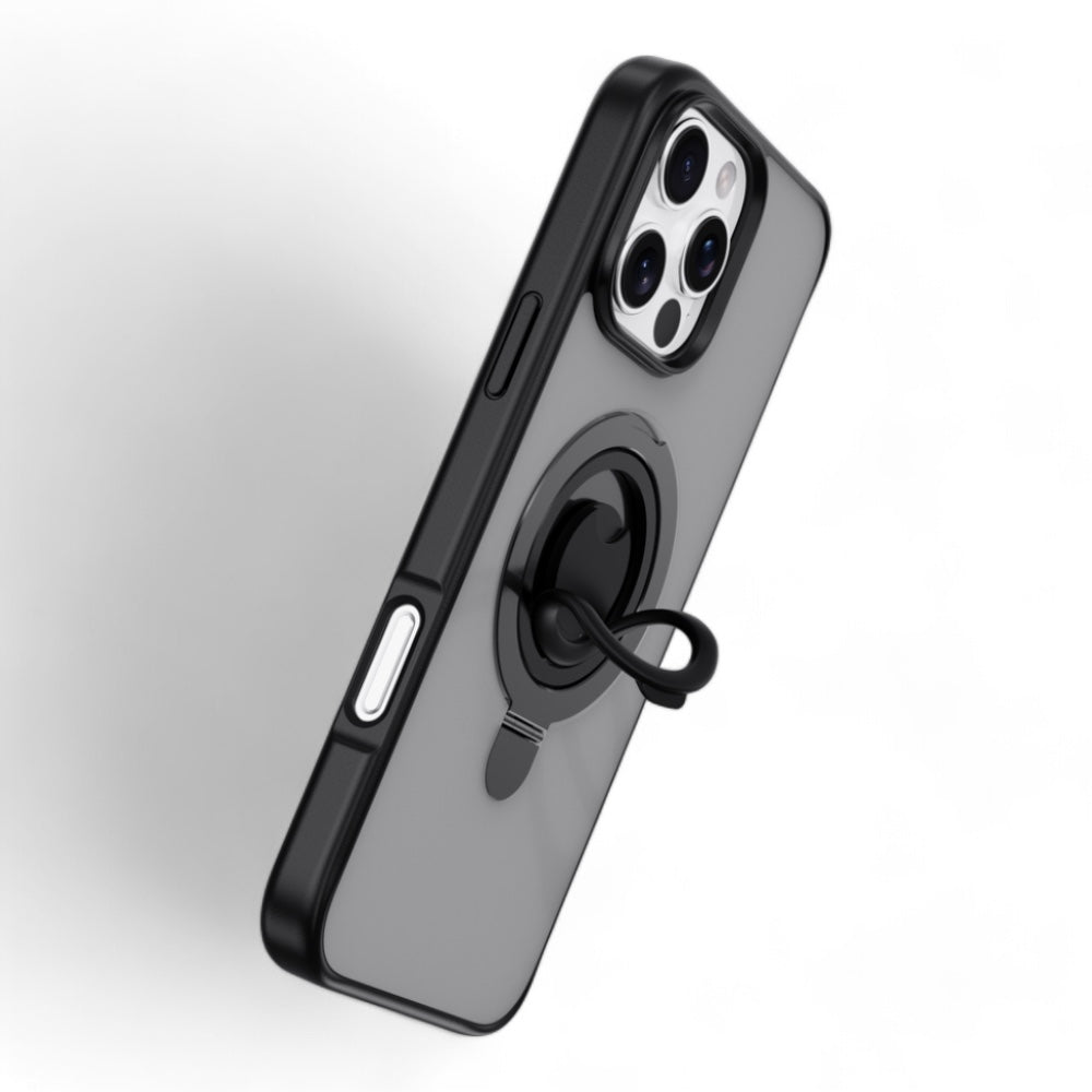 Estuche Devia MagSafe iPhone 16 Pro Delight Series Magnetic Case With Bracket Color Negro — foto 6