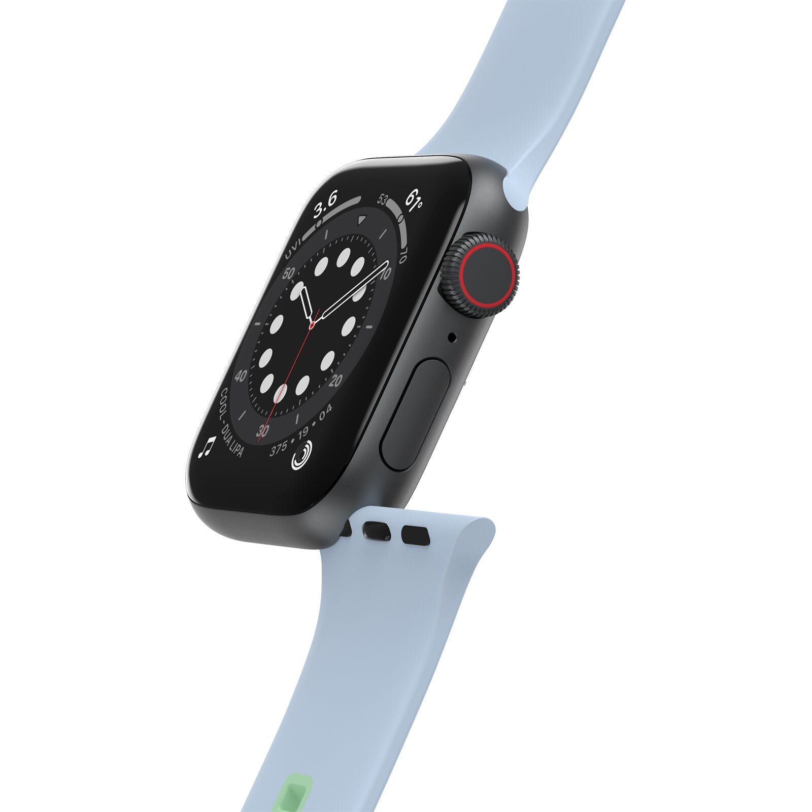 Accesorio OtterBox Pulsera Silicon All Day Band Apple Watch 42 / 44 / 45 Mm Color Celeste / Verde Claro — foto 2