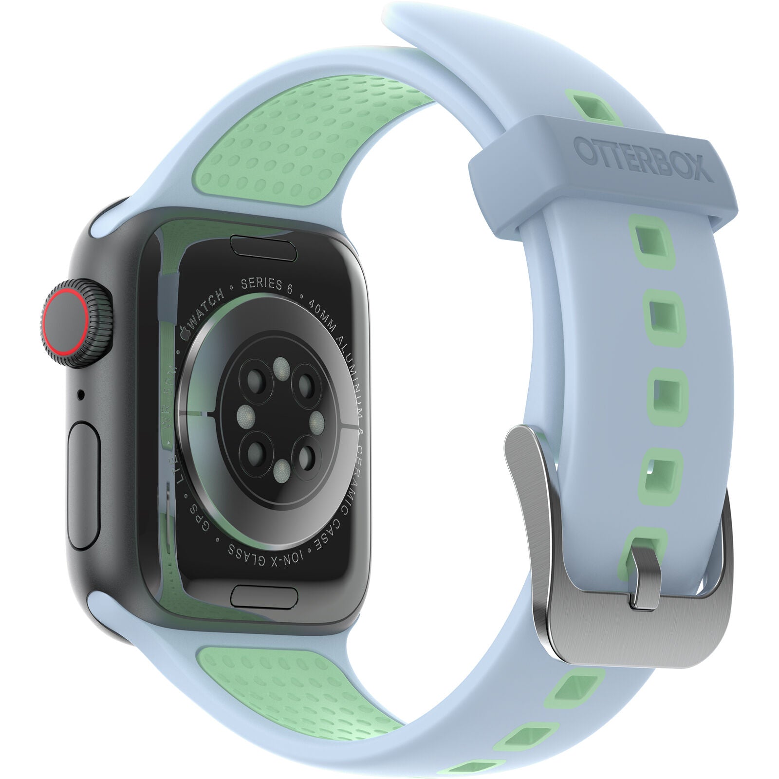 Accesorio OtterBox Pulsera Silicon All Day Band Apple Watch 42 / 44 / 45 Mm Color Celeste / Verde Claro — foto 5