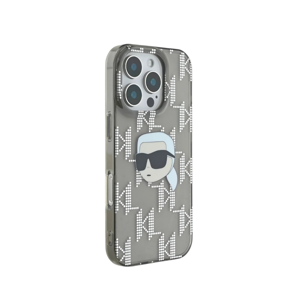 Estuche Karl Lagerfeld Hc Iml K. Head Monogram Electroplated Black iPhone 16 Pro Max — foto 2