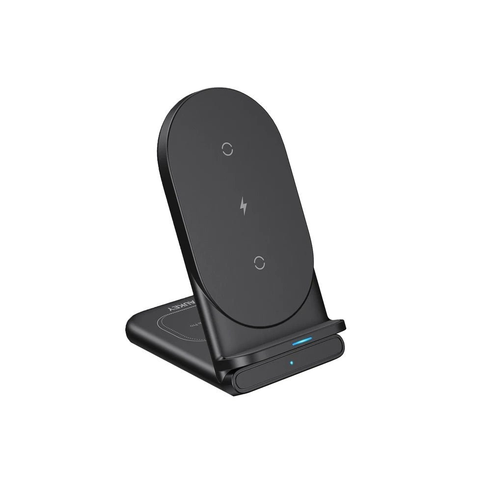 Cargador Aukey Inalámbrico 2 In 1 Wirelesfast (Bk / Wh) Color Negro