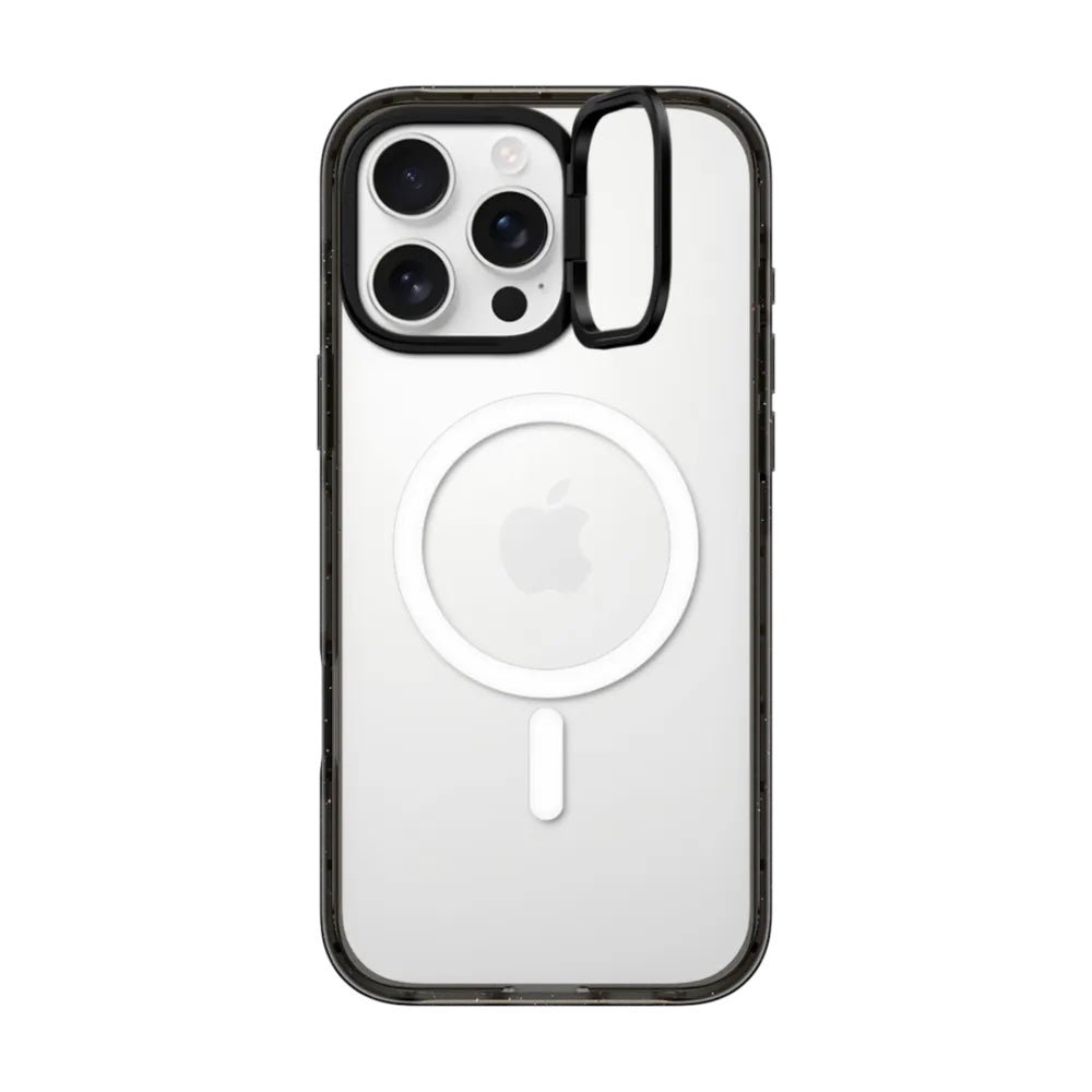 Case CASETiFY Ring Stand con MagSafe Marco Negro iPhone 15 Pro Transparente — foto 2