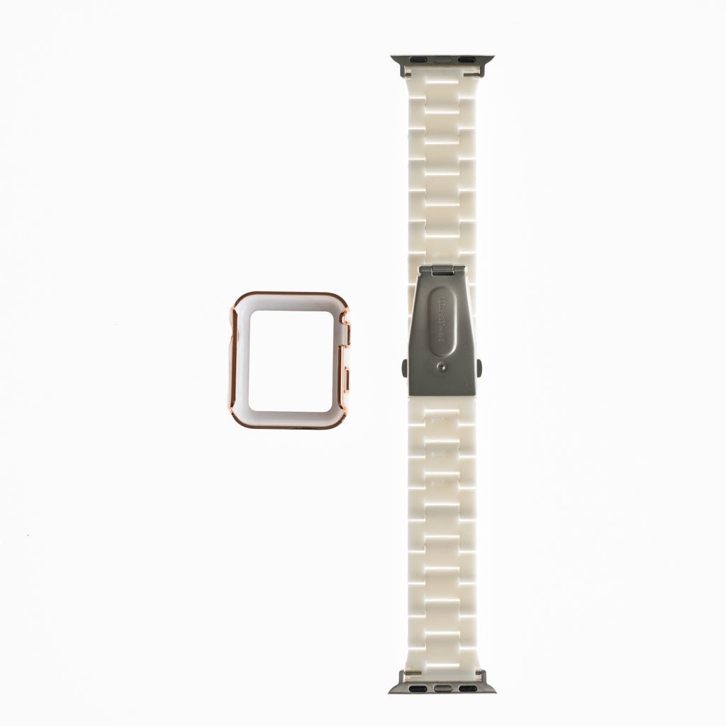 Accesorio Generico Pulsera con Bumper de Diamantes Apple Watch 38 Mm Color Blanco — foto 2