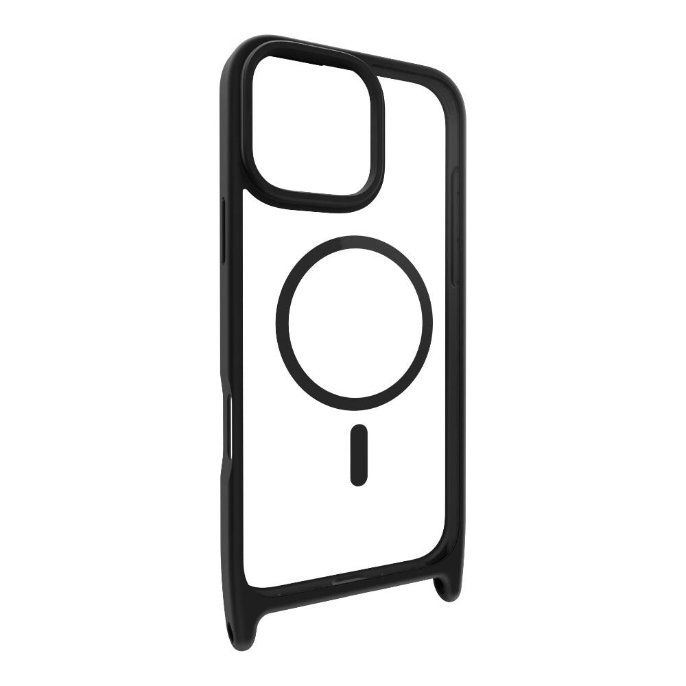 Estuche MagEasy Skin iPhone 16 Pro Max Roam M Shockproof Protective Case With Lanyard For 2024 iPhone 3 Lenses Large White Flower Color Negro — foto 3
