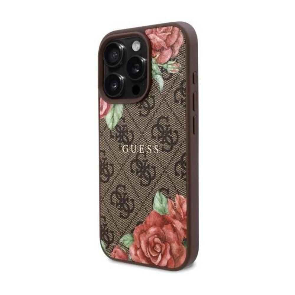 GUESS Hc MagSafe Pu 4g Flowers Print Brown iPhone 16 Pro Max — foto 2