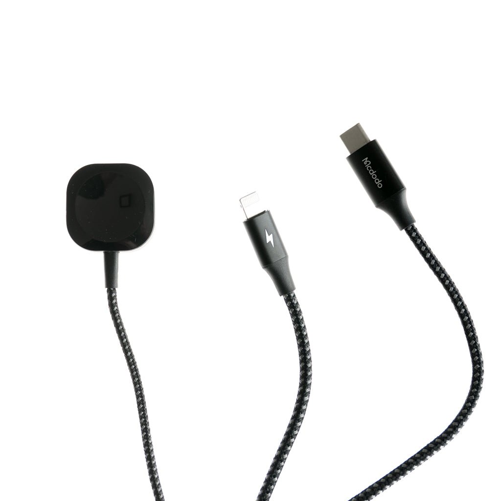 Cable McDodo Estacion 2 In 1 Wireless For Apple Watch & Phone Color Negro — foto 2