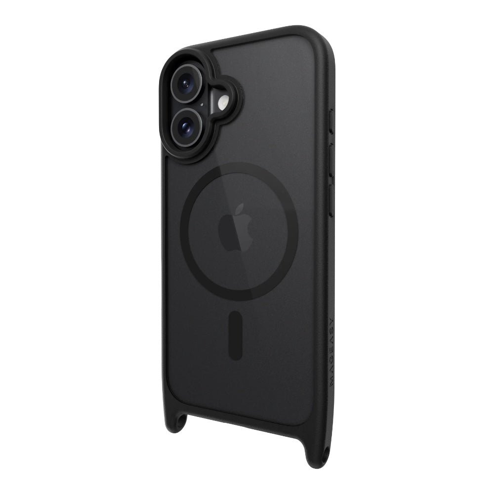 Estuche MagEasy Skin iPhone 16 Plus Roam M Shockproof Protective Case With Lanyard For 2024 iPhone 2 Lenses Large Color Negro — foto 2