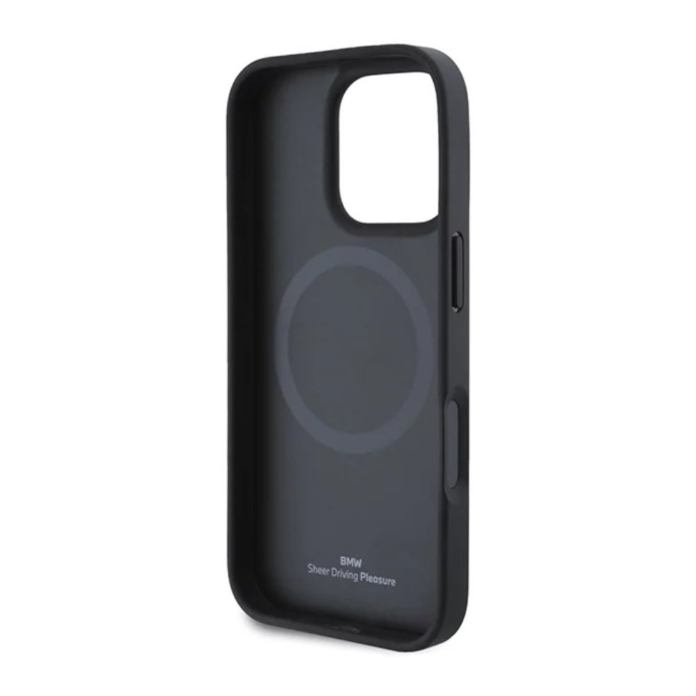 BMW Hc M MagSafe Pu Perforated Tricolor Line Grey iPhone 16 Pro — foto 3