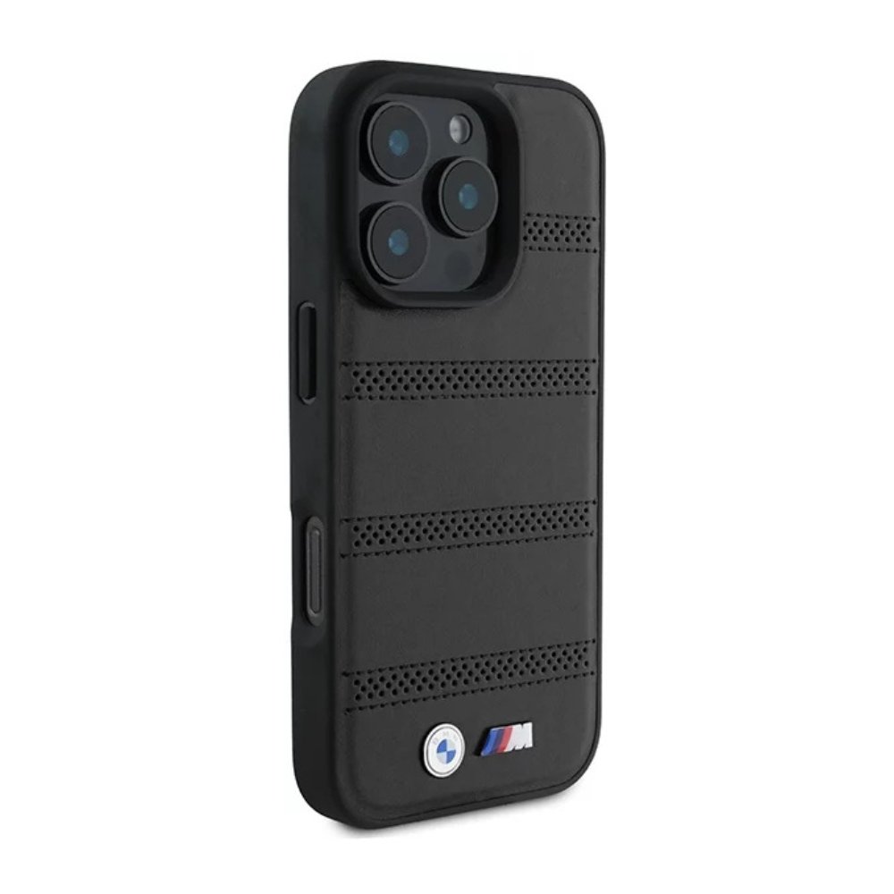 BMW Hc M MagSafe Pu Perforated And Stitched Lines Black iPhone 16 Pro — foto 2