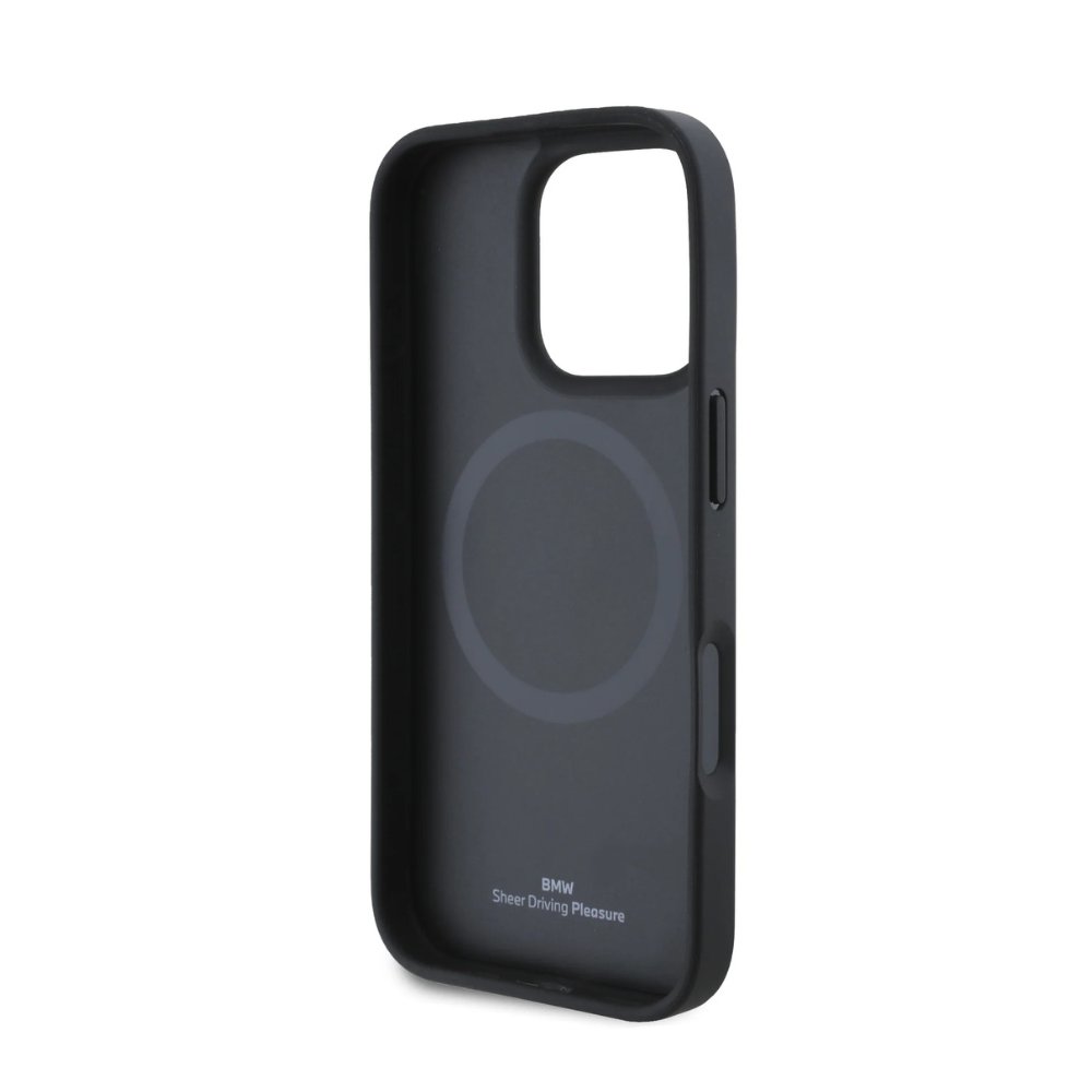 BMW Hc M MagSafe Pu Perforated And Stitched Lines Black iPhone 16 Pro — foto 3