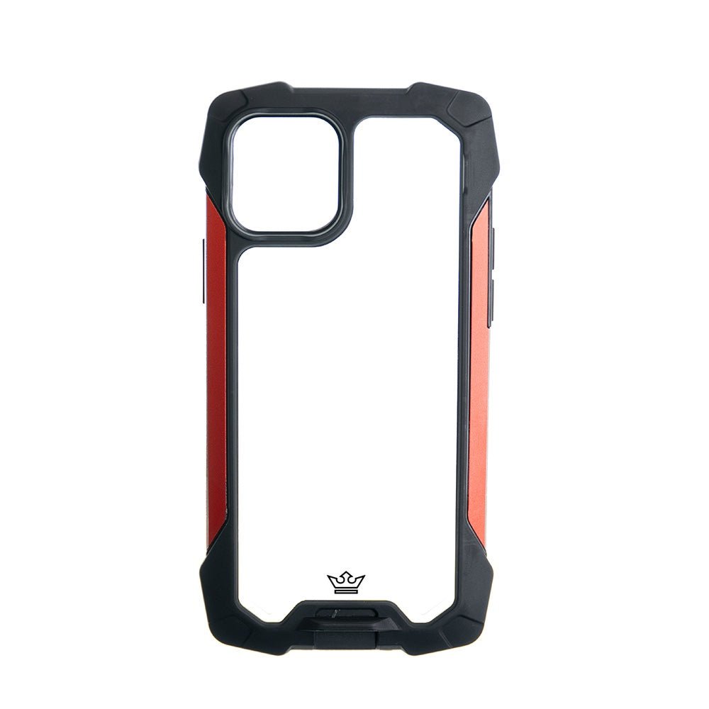 Estuche Clásico El Rey Impact 10 Metros de Protección Apple iPhone 13 Pro Max Color Negro / Rojo