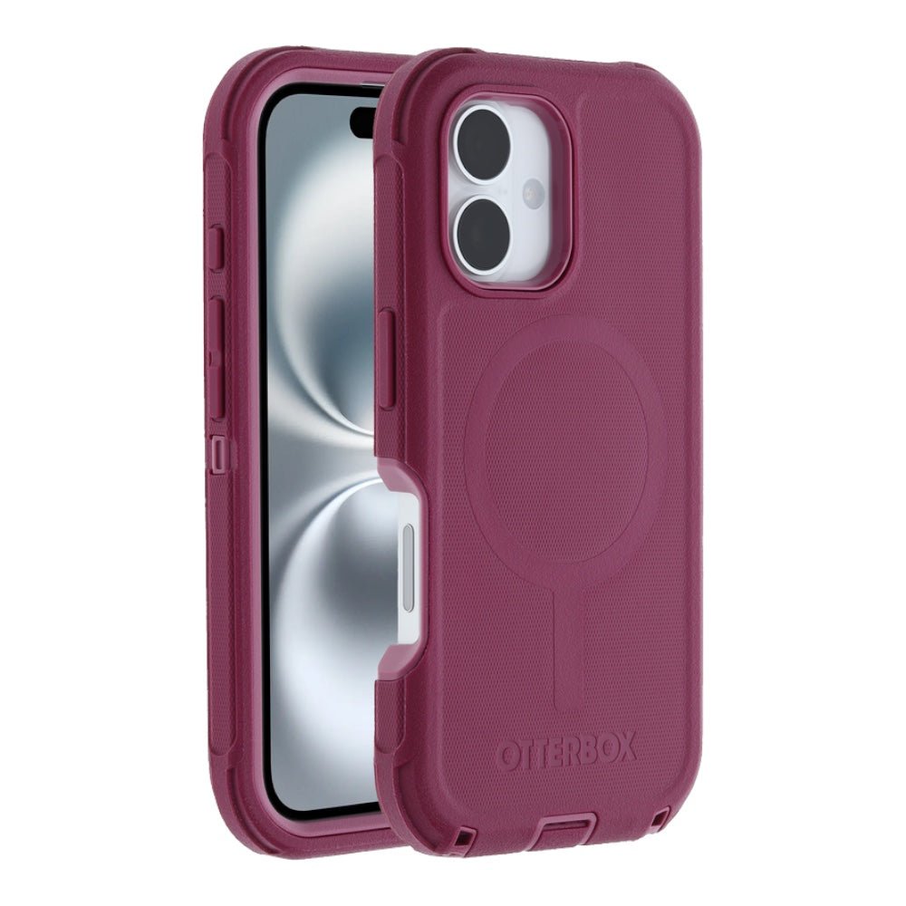 Case OtterBox Defender con MagSafe y Clip Color Corinto Modelo iPhone 16 — foto 2
