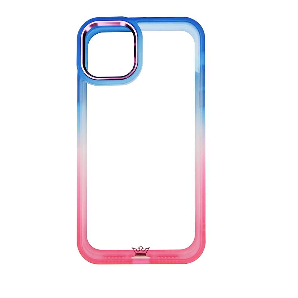 Estuche Clásico El Rey Degrade para iPhone 13 - Azul/Rosado