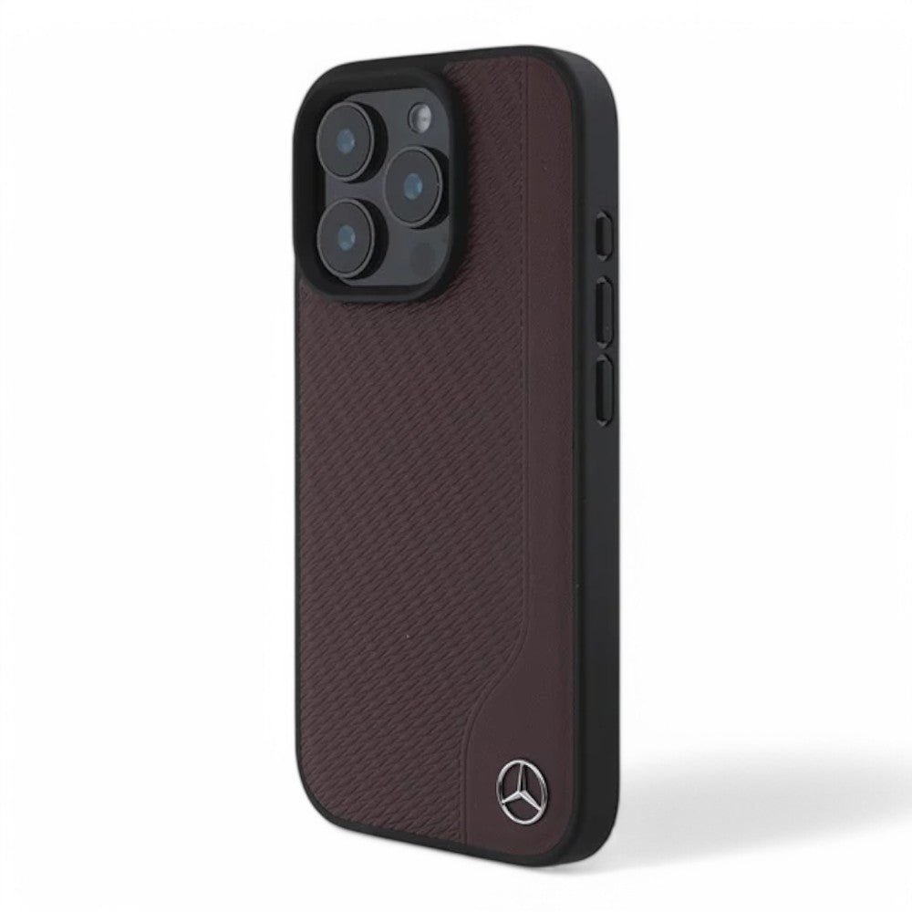 Mercedes-benz Mb Hc MagSafe Wood Imitation Leather Red iPhone 16 Pro Max — foto 3