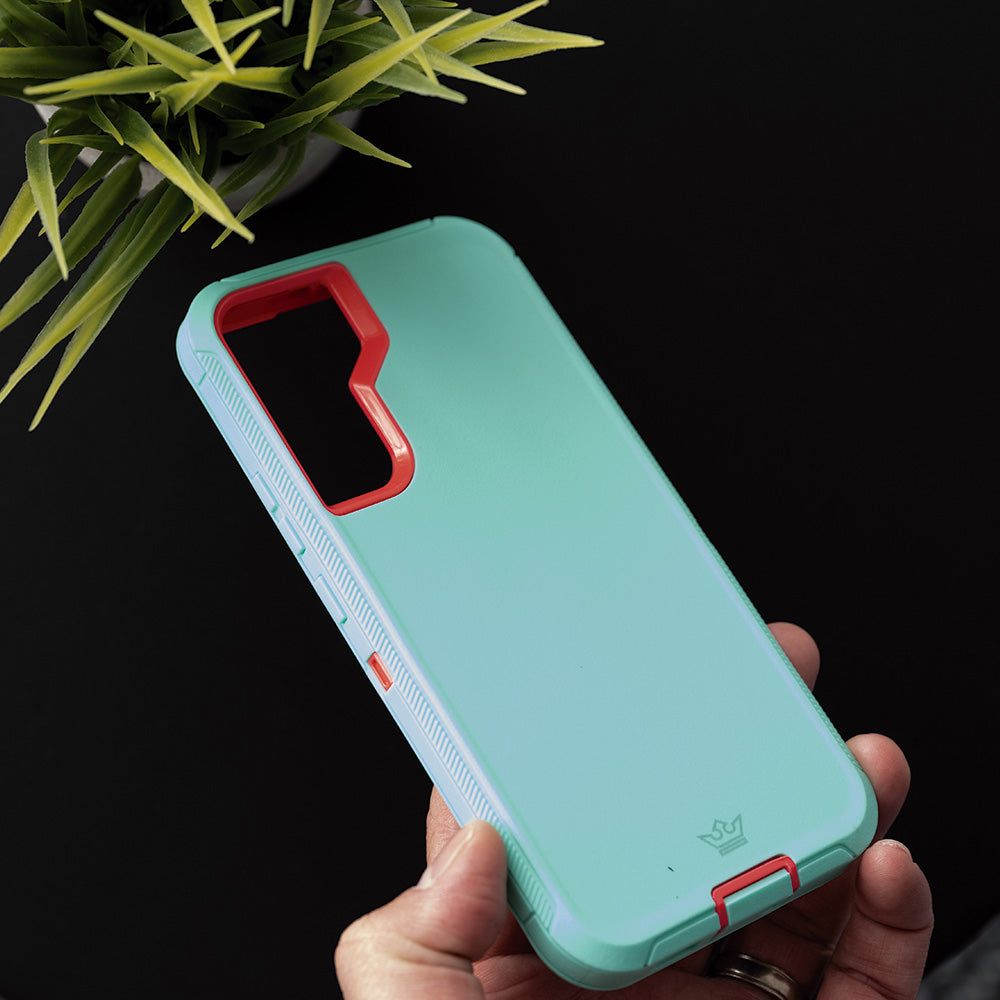 Case El Rey Defender | Samsung S22 Plus | Turquesa/rosado — foto 4