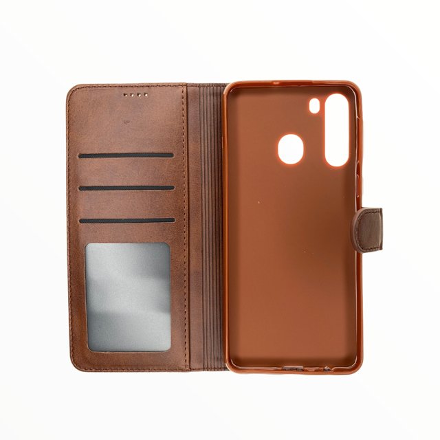 Estuche Carteras LC Imeeke Folio Libreta con Porta Tarjeta Samsung A21 Color Cafe — foto 2