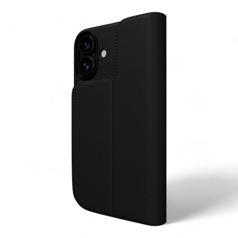 Estuche SwitchEasy Folio iPhone 16 Plus Card Folio M Leather Flip Phone Case With Stand Color Negro — foto 2