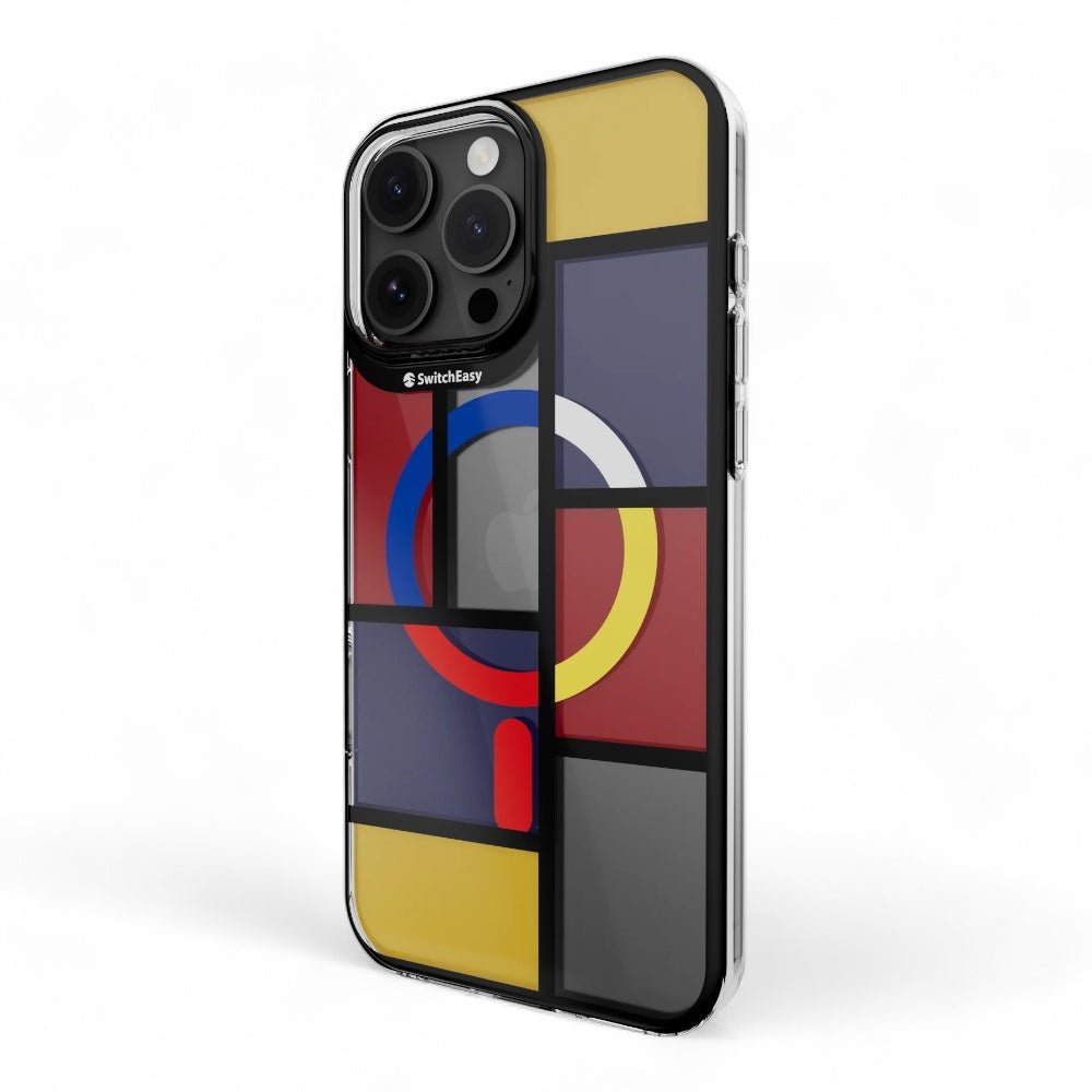Estuche SwitchEasy Artist iPhone 16 Pro Artist M 3d Patterned Shockproof Case Mondrian Color Multicolor — foto 2