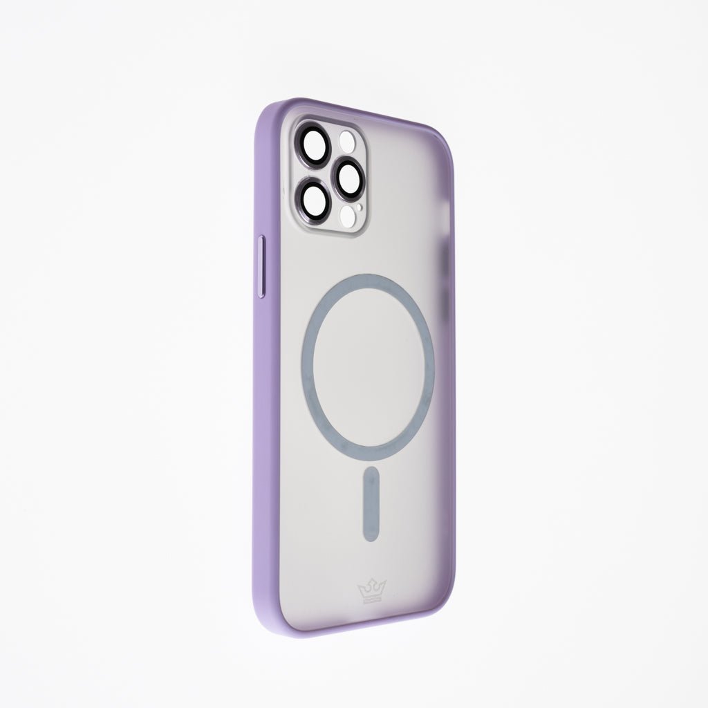 Estuche Vidrio Templado El Rey MagSafe con Marco de Vidrio Templado de Cámara Trasera Apple iPhone 12 Pro Color Morado — foto 4