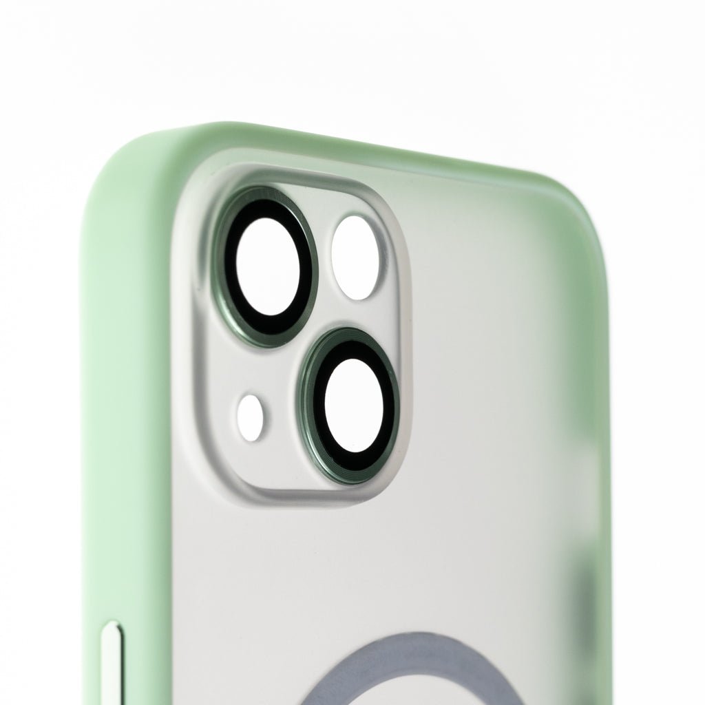 Estuche Vidrio Templado El Rey MagSafe con Marco de Vidrio Templado de Cámara Trasera Apple iPhone 13 Color Verde — foto 2