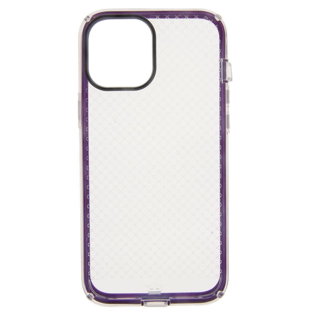 Estuche Protección el Rey Anigma Caidas de 2 10 Mts Apple iPhone 12 Mini Color Morado / Transparente