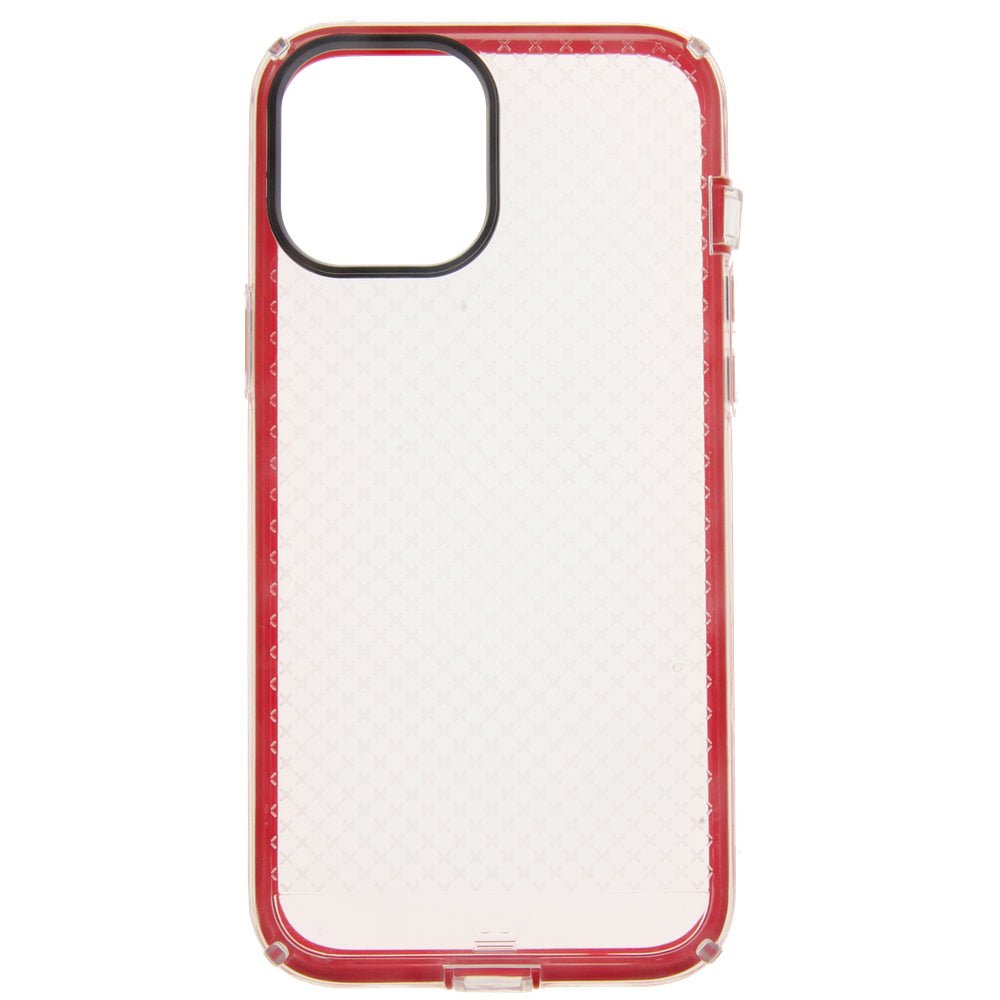 Estuche Protección El Rey Anigma Caidas de 2 10 Mts Apple iPhone 12 Mini Color Rojo / Transparente