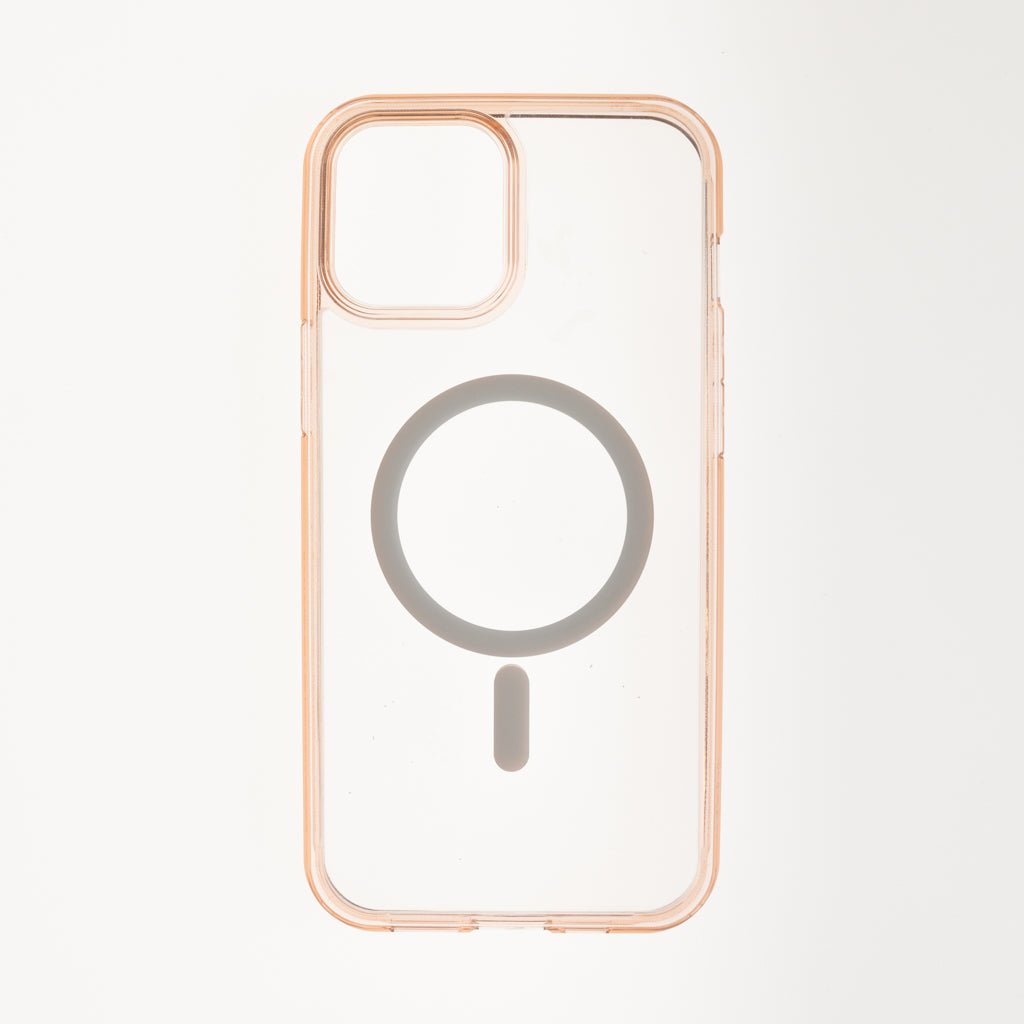 Estuche Clásico Spigen MagSafe Marco Apple iPhone 13 Pro Color Rosado / Transparente