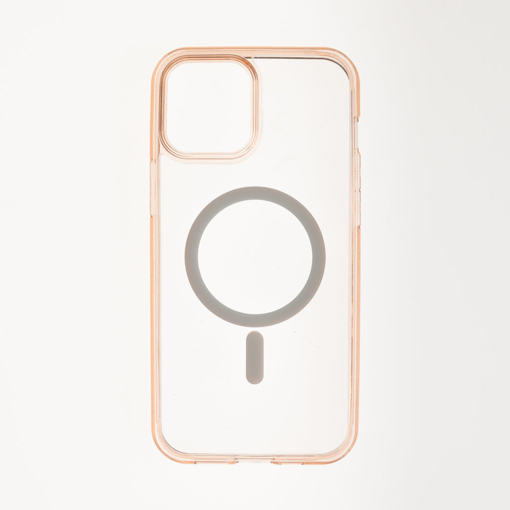 Estuche Clásico Spigen MagSafe Marco Apple iPhone 13 Pro Color Rosado / Transparente
