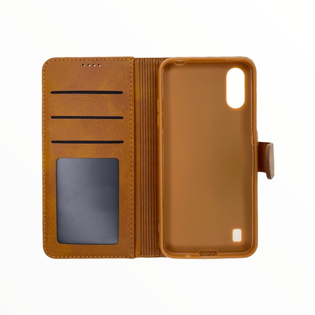 Estuche Carteras LC Imeeke Folio Libreta con Porta Tarjeta Samsung A01 Color Cafe — foto 2