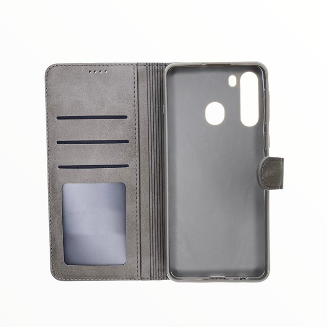 Estuche Carteras LC Imeeke Folio Libreta con Porta Tarjeta Samsung A21 Color Gris — foto 2